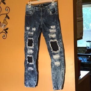Faded blue jeans size 14 girls new